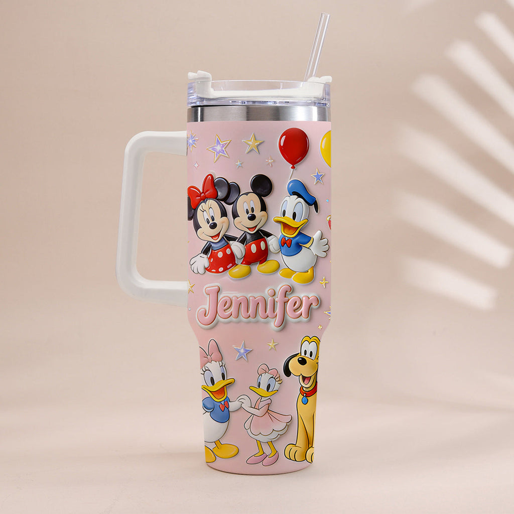 Personalized 3D Mouse Tumbler with Handle Custom Gift for Kids Tumbler With Handle GradoCreations
