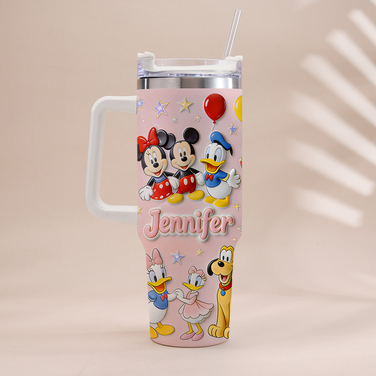 Personalized 3D Mouse Tumbler with Handle Custom Gift for Kids Tumbler With Handle GradoCreations