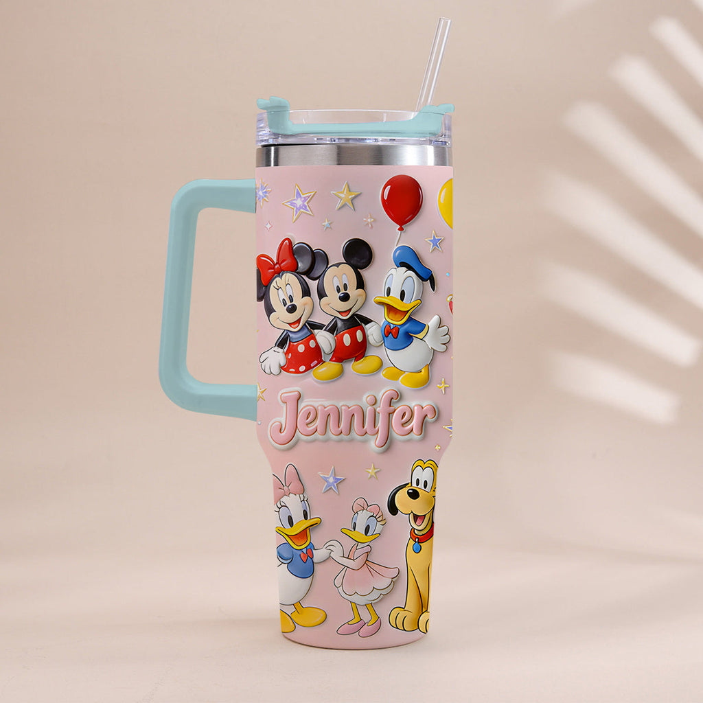 Personalized 3D Mouse Tumbler with Handle Custom Gift for Kids Tumbler With Handle GradoCreations