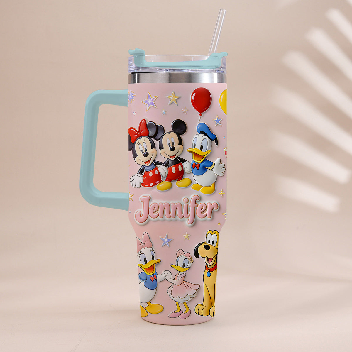 Personalized 3D Mouse Tumbler with Handle Custom Gift for Kids Tumbler With Handle GradoCreations