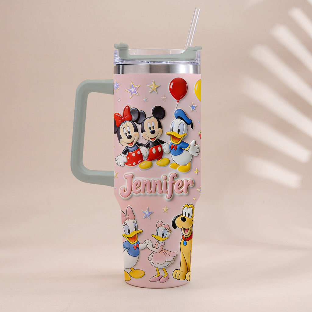 Personalized 3D Mouse Tumbler with Handle Custom Gift for Kids Tumbler With Handle GradoCreations