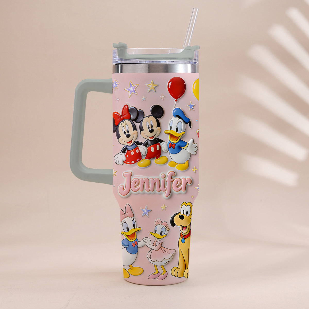 Personalized 3D Mouse Tumbler with Handle Custom Gift for Kids Tumbler With Handle GradoCreations