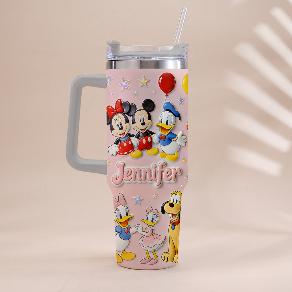 Personalized 3D Mouse Tumbler with Handle Custom Gift for Kids Tumbler With Handle GradoCreations