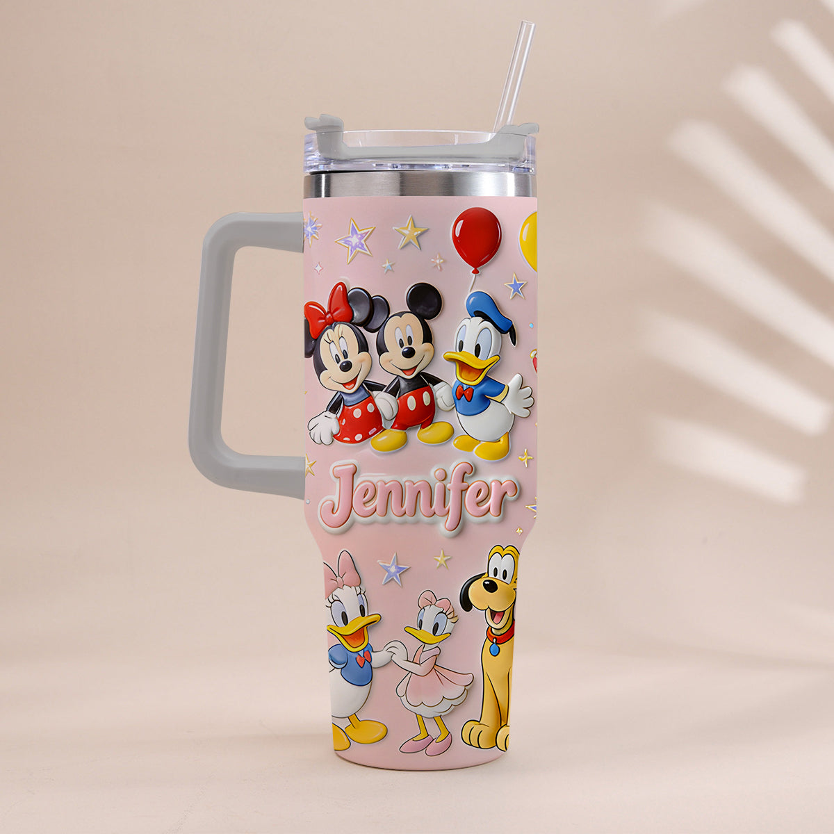 Personalized 3D Mouse Tumbler with Handle Custom Gift for Kids Tumbler With Handle GradoCreations
