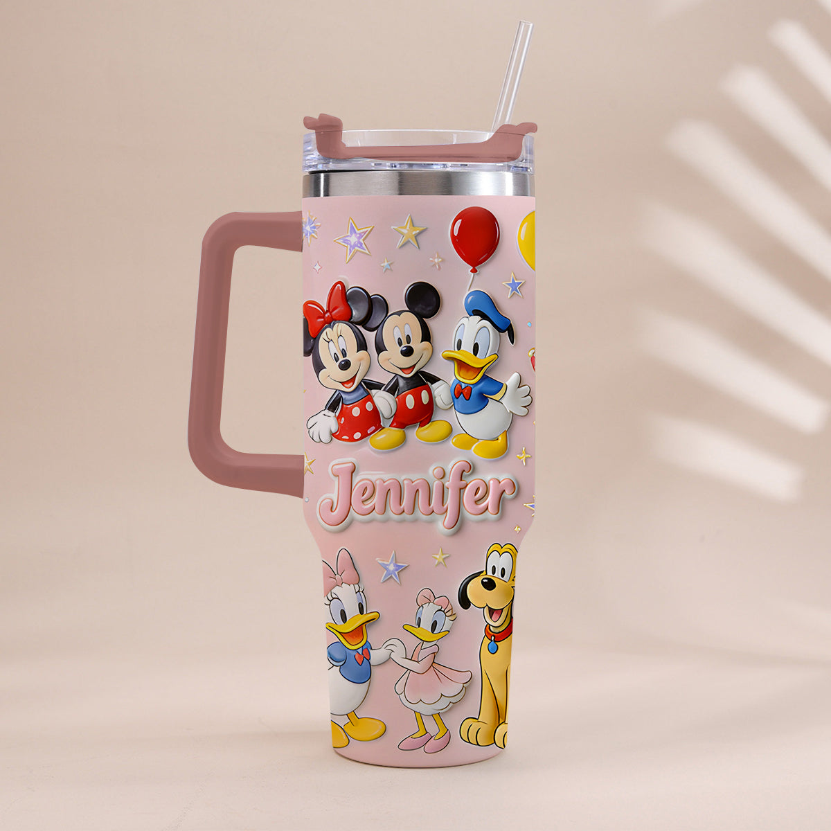 Personalized 3D Mouse Tumbler with Handle Custom Gift for Kids Tumbler With Handle GradoCreations