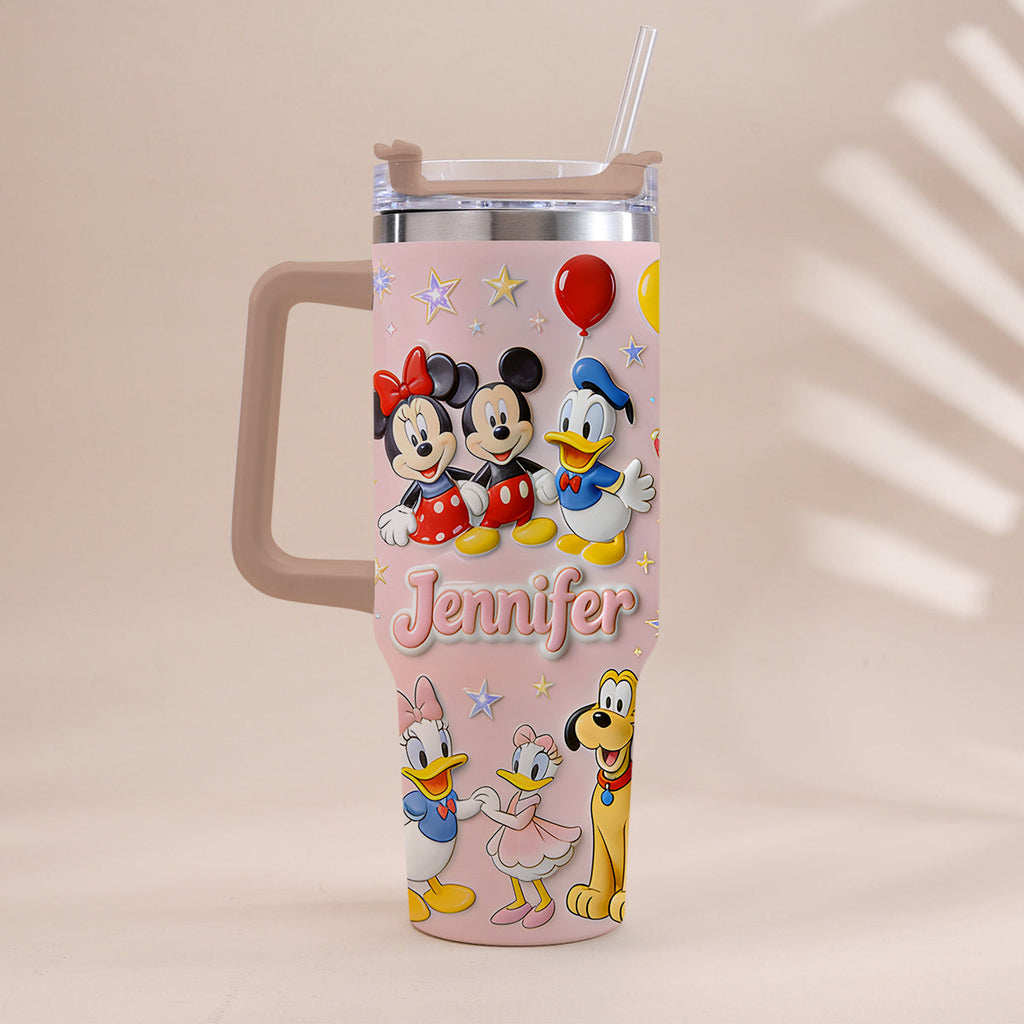 Personalized 3D Mouse Tumbler with Handle Custom Gift for Kids Tumbler With Handle GradoCreations