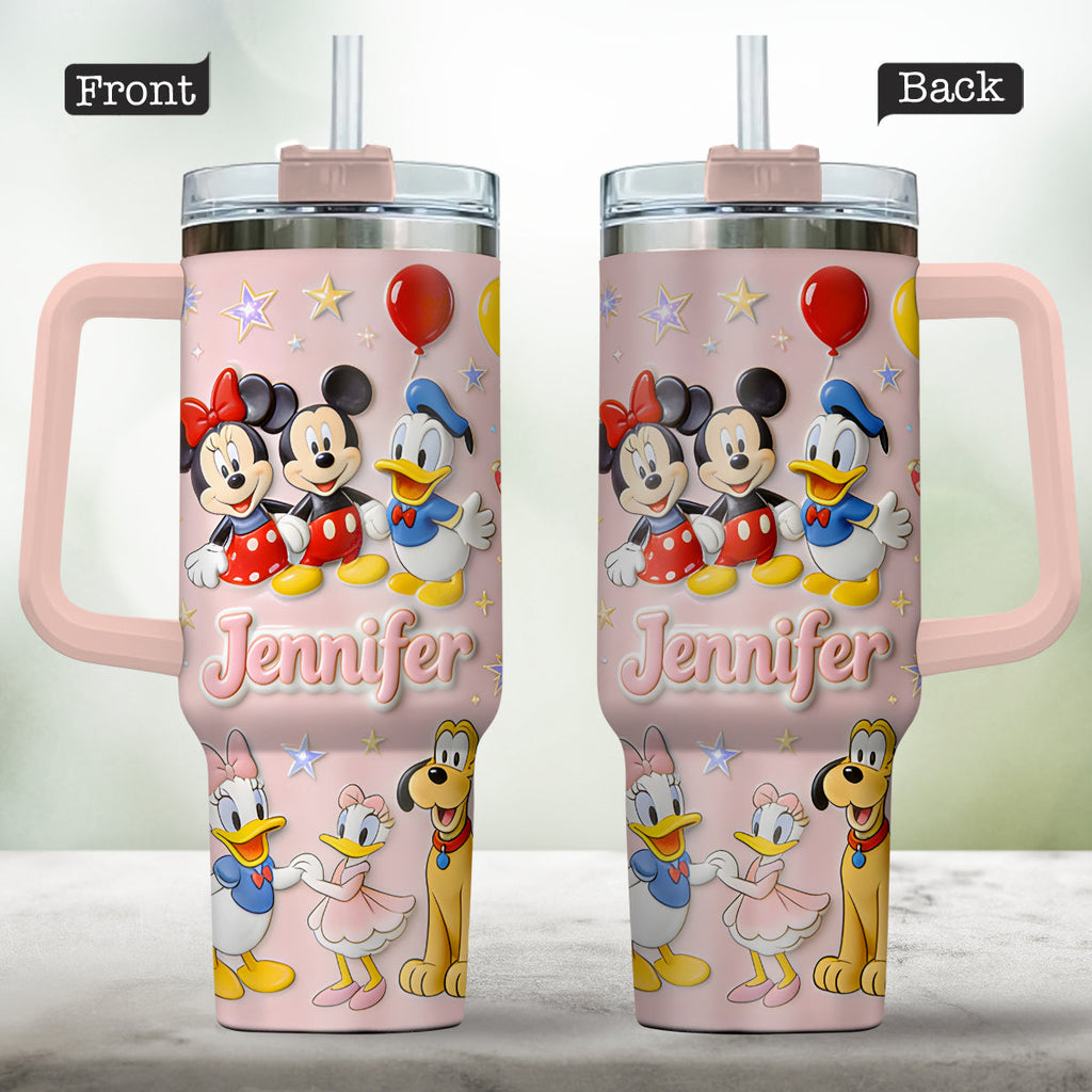 Personalized 3D Mouse Tumbler with Handle Custom Gift for Kids Tumbler With Handle GradoCreations