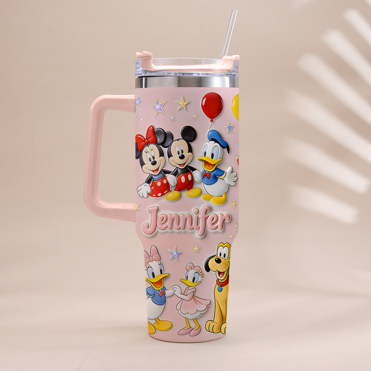 Personalized 3D Mouse Tumbler with Handle Custom Gift for Kids Tumbler With Handle GradoCreations