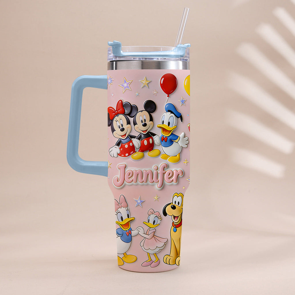 Personalized 3D Mouse Tumbler with Handle Custom Gift for Kids Tumbler With Handle GradoCreations