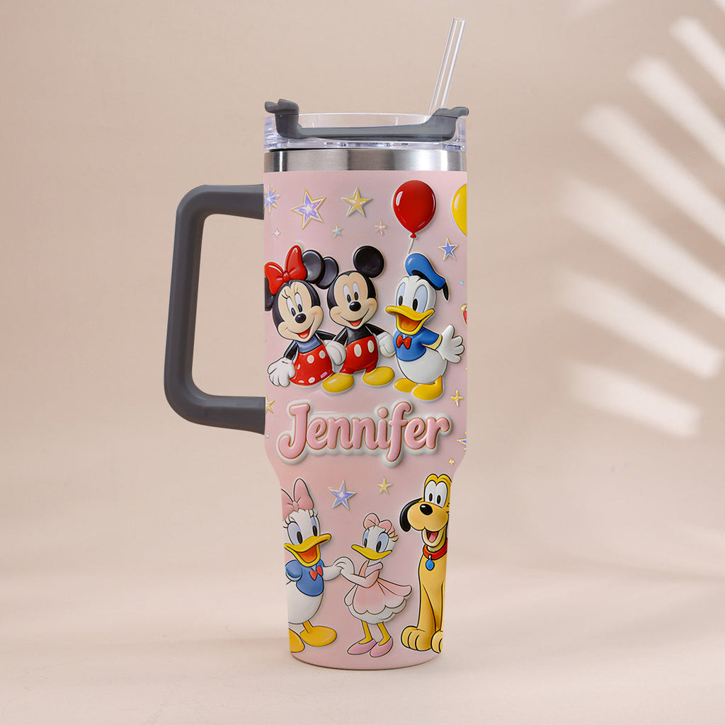 Personalized 3D Mouse Tumbler with Handle Custom Gift for Kids Tumbler With Handle GradoCreations
