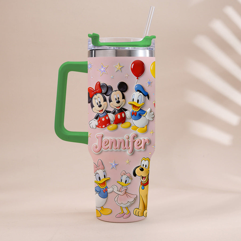 Personalized 3D Mouse Tumbler with Handle Custom Gift for Kids Tumbler With Handle GradoCreations
