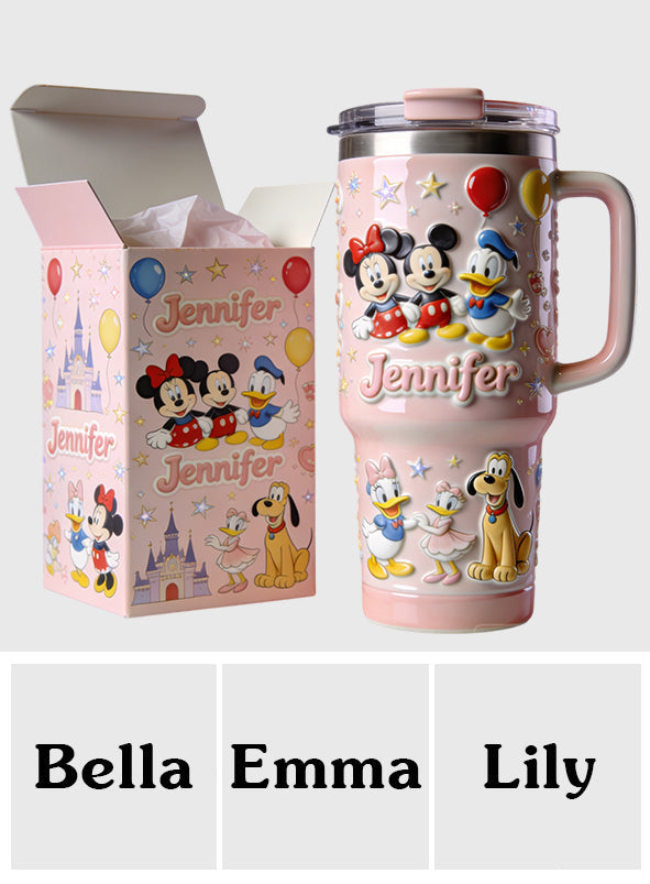 Personalized 3D Mouse Tumbler with Handle Custom Gift for Kids Tumbler With Handle GradoCreations