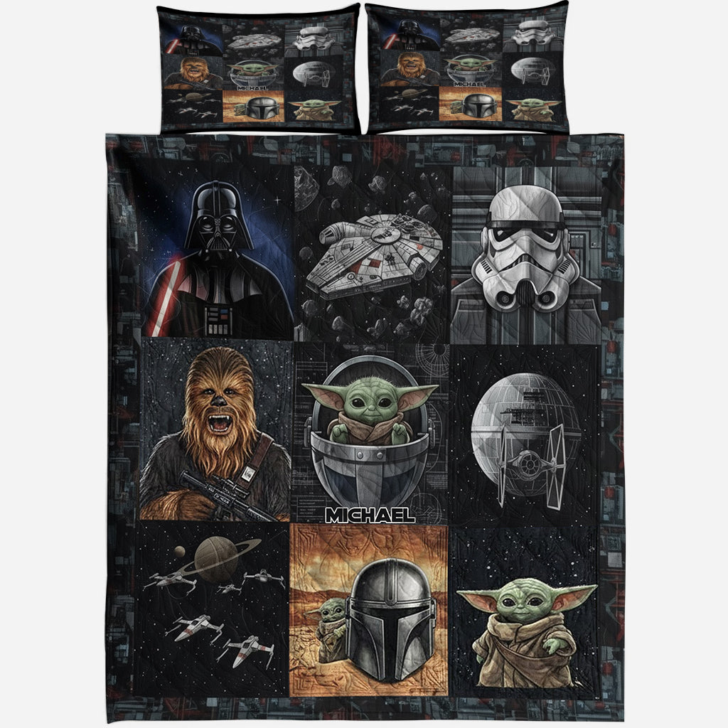 Personalized Star Wars Quilt Set Custom Name Gift for Kids Quilt Set GradoCreations