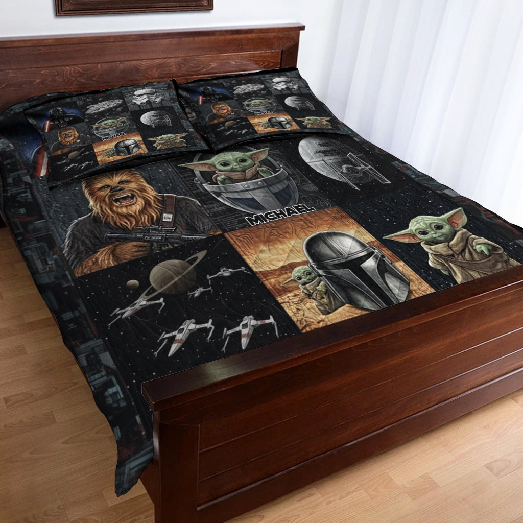 Personalized Star Wars Quilt Set Custom Name Gift for Kids Quilt Set GradoCreations