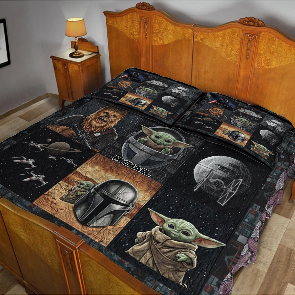 Personalized Star Wars Quilt Set Custom Name Gift for Kids Quilt Set GradoCreations