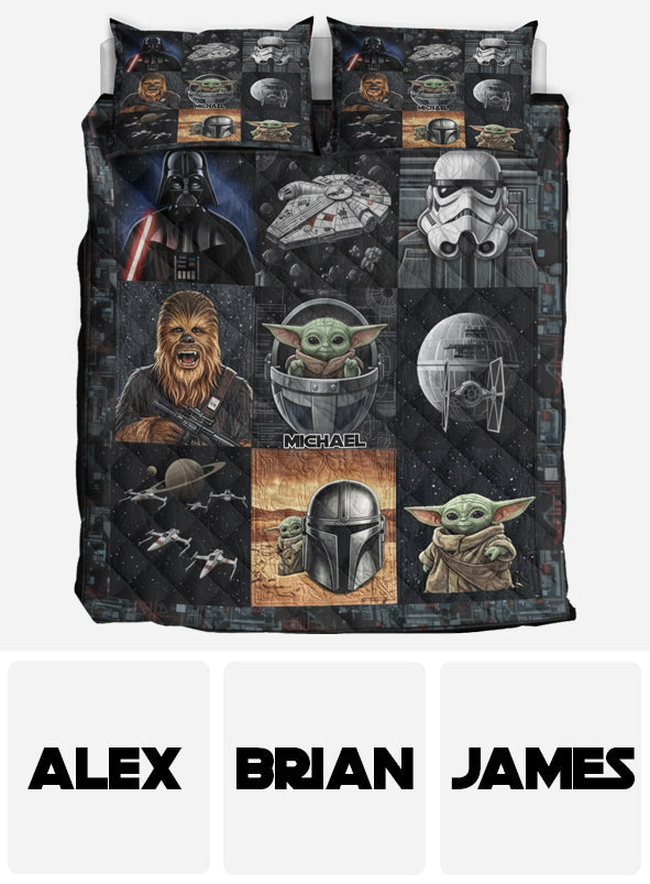 Personalized Star Wars Quilt Set Custom Name Gift for Kids Quilt Set GradoCreations