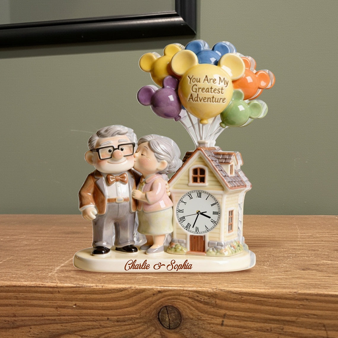 Personalized Desk Clock Plaque Custom Couple Gift for Home Desk Clock Plaque GradoCreations