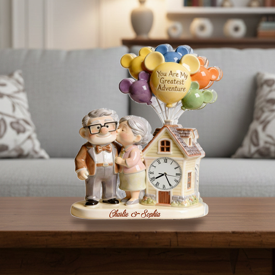 Personalized Desk Clock Plaque Custom Couple Gift for Home Desk Clock Plaque GradoCreations