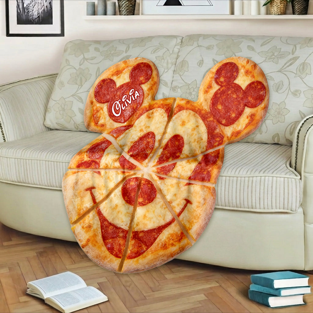 Personalized Mickey Mouse Shaped Fleece Blanket Custom Name Gift Shaped Fleece Blanket GradoCreations