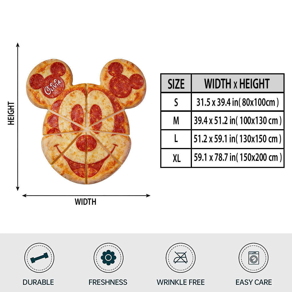 Personalized Mickey Mouse Shaped Fleece Blanket Custom Name Gift Shaped Fleece Blanket GradoCreations