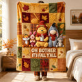 Personalized Autumn Vibes Bear Blanket Gift for Kids Blanket GradoCreations