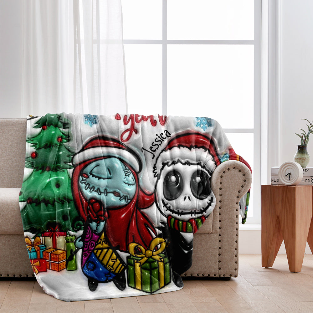 Personalized Nightmare Blanket Unique Holiday Gift for Kids Blanket GradoCreations
