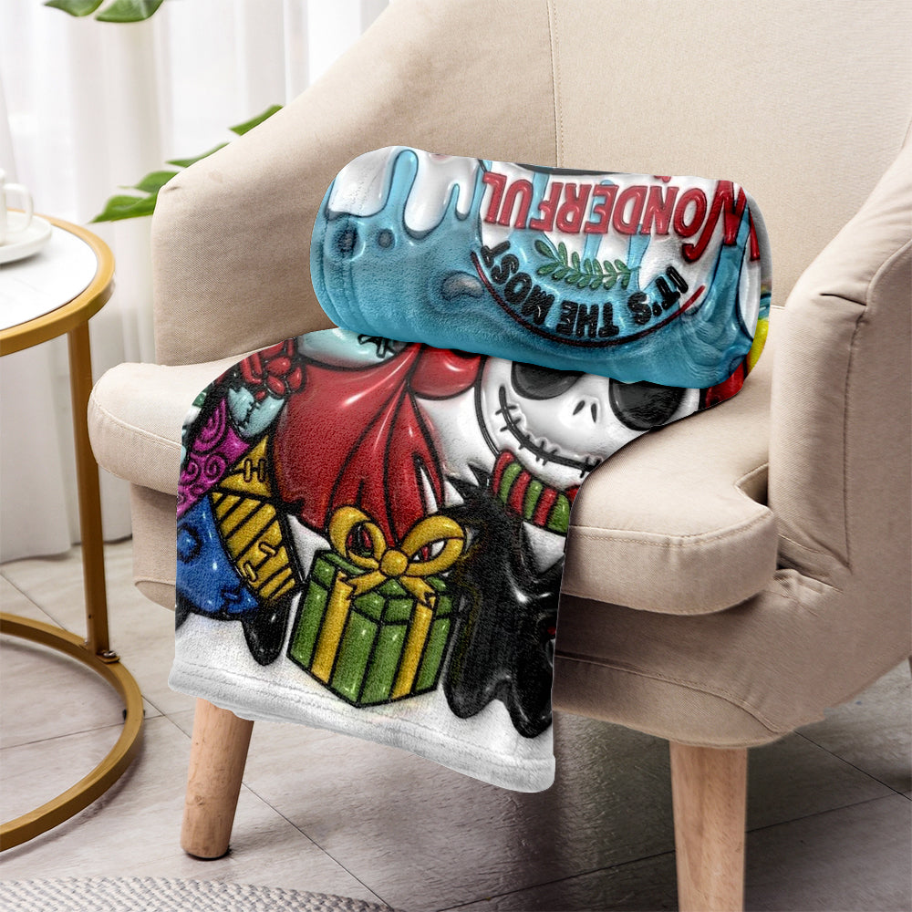 Personalized Nightmare Blanket Unique Holiday Gift for Kids Blanket GradoCreations