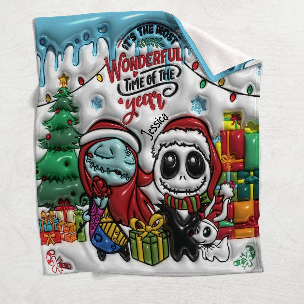 Personalized Nightmare Blanket Unique Holiday Gift for Kids Blanket GradoCreations
