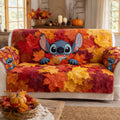 Personalized Fall Leaves Quilted Couch Cover Custom Name Quilted Sofa/Couch Cover GradoCreations