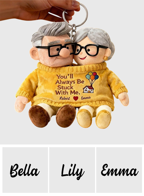Personalized Couple Plush Keychain Custom Name Gift Idea Plush Keychain GradoCreations
