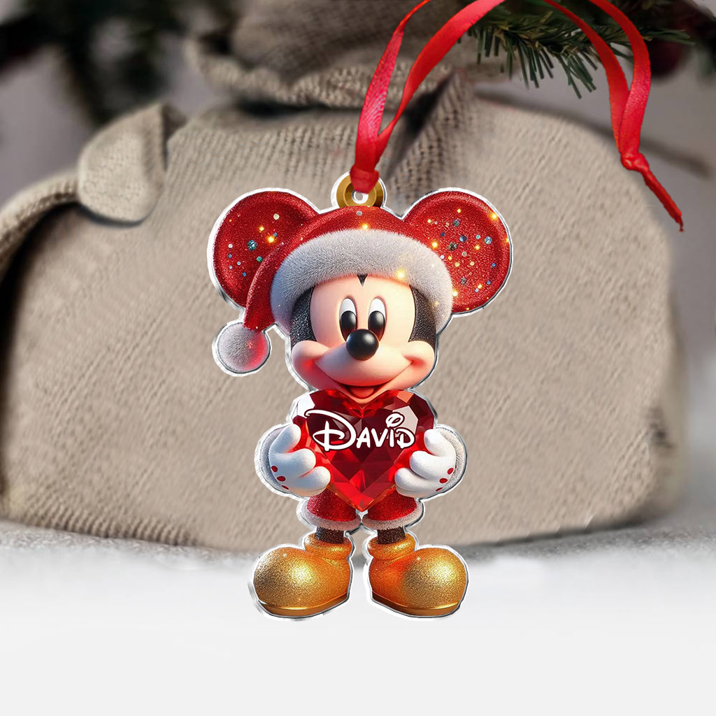 Personalized Christmas Mouse Ornament Custom Name Gift Ornament GradoCreations