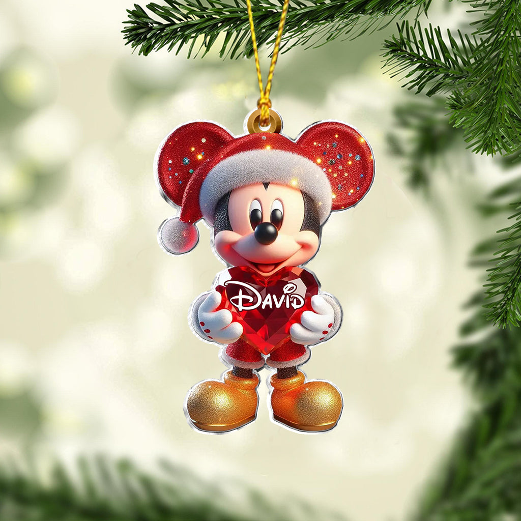 Personalized Christmas Mouse Ornament Custom Name Gift Ornament GradoCreations