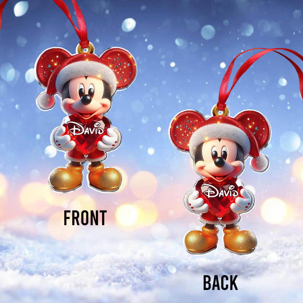 Personalized Christmas Mouse Ornament Custom Name Gift Ornament GradoCreations