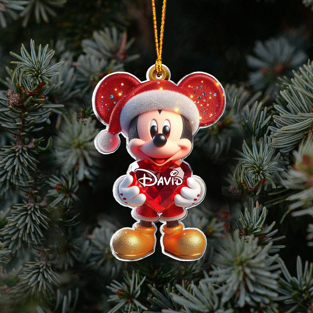 Personalized Christmas Mouse Ornament Custom Name Gift Ornament GradoCreations