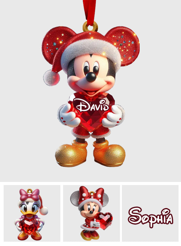Personalized Christmas Mouse Ornament Custom Name Gift Ornament GradoCreations