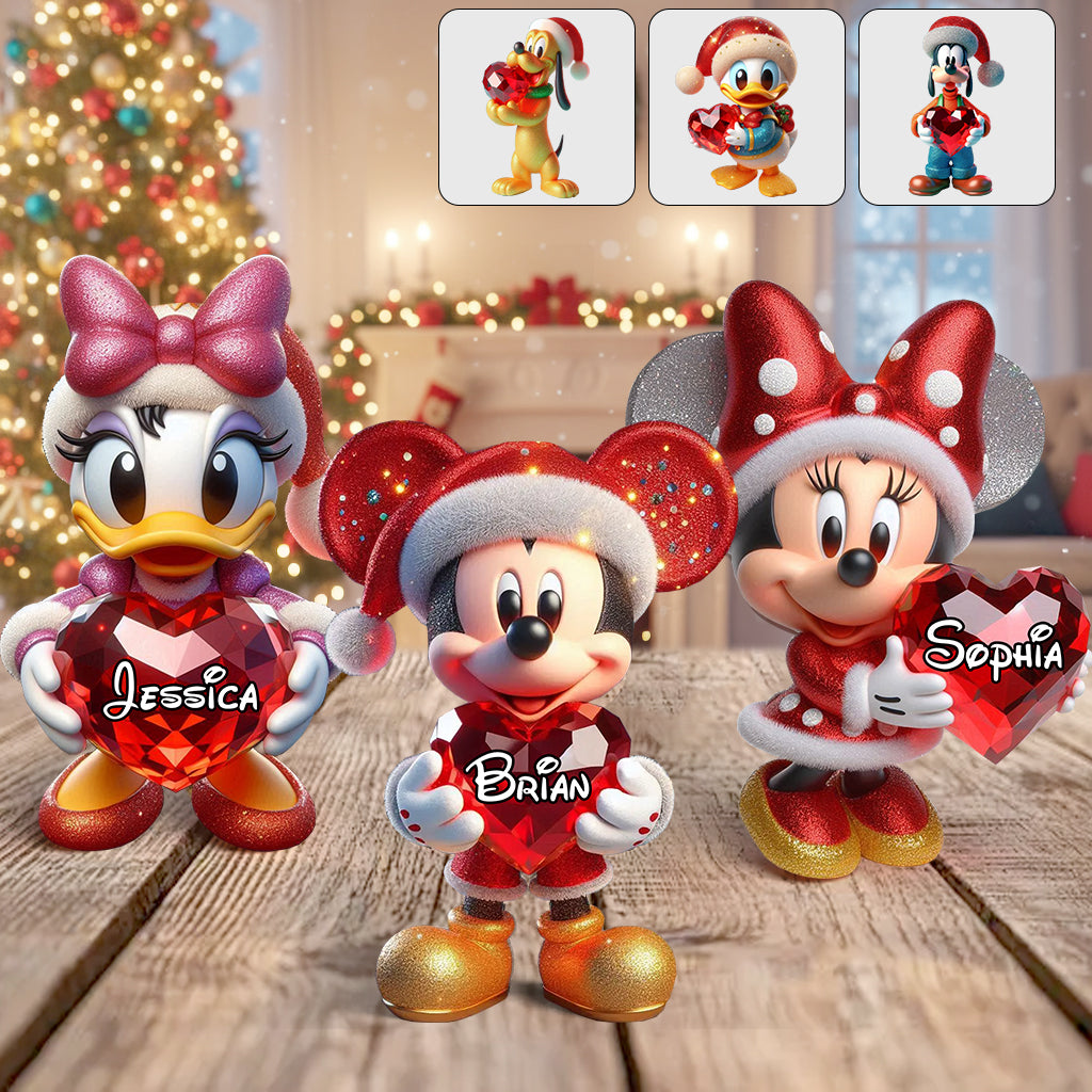 Personalized Christmas Mouse Acrylic Plaque Custom Name Gift Custom Shaped Acrylic Plaque GradoCreations