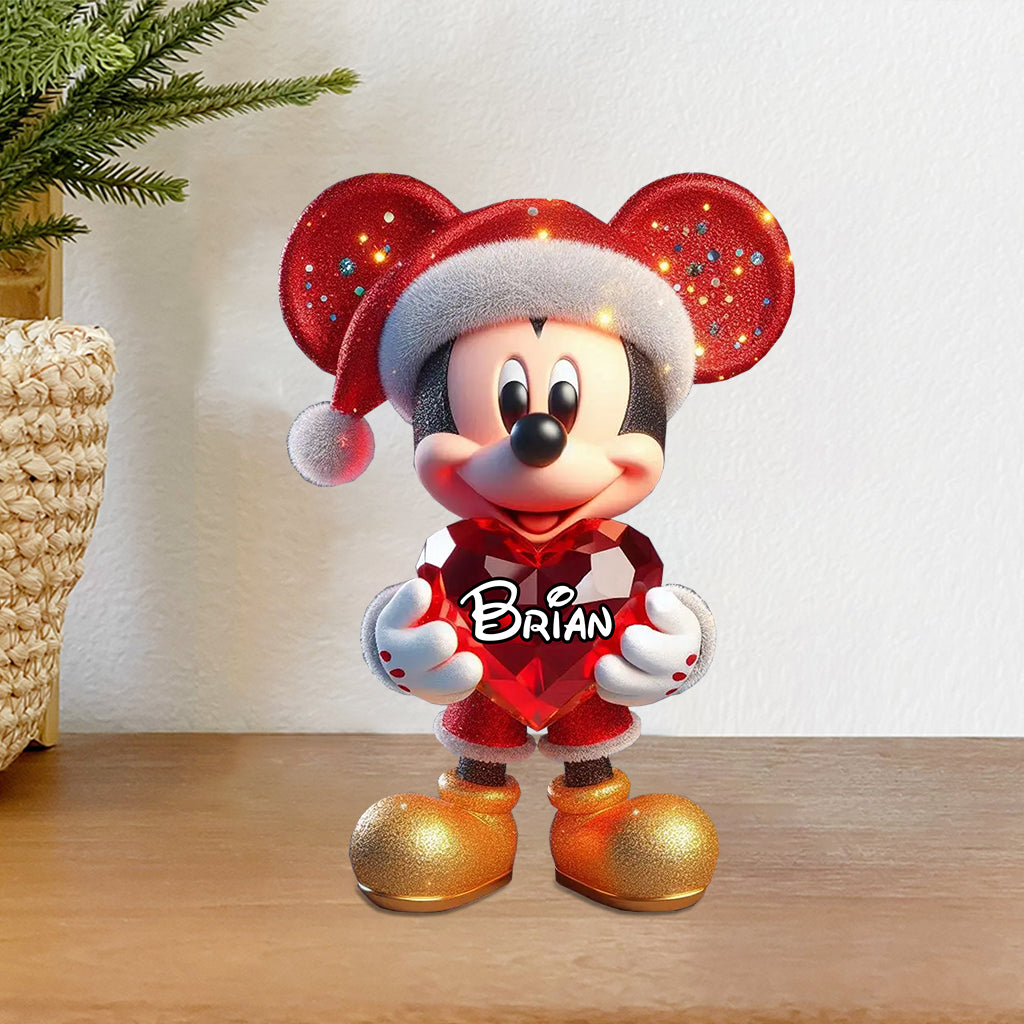 Personalized Christmas Mouse Acrylic Plaque Custom Name Gift Custom Shaped Acrylic Plaque GradoCreations