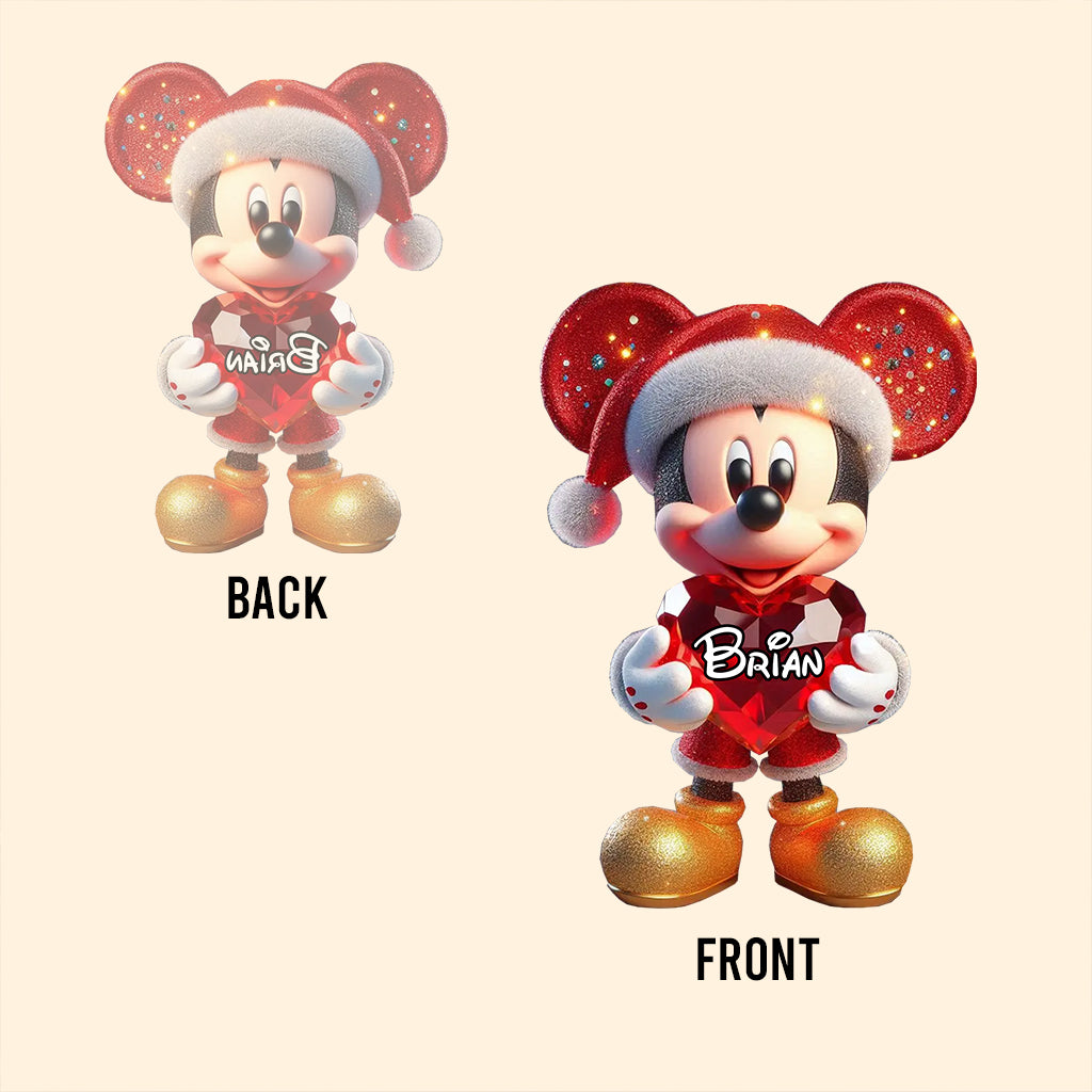 Personalized Christmas Mouse Acrylic Plaque Custom Name Gift Custom Shaped Acrylic Plaque GradoCreations