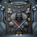 Personalized Star Wars Blanket Custom Name Gift for Fans Blanket GradoCreations