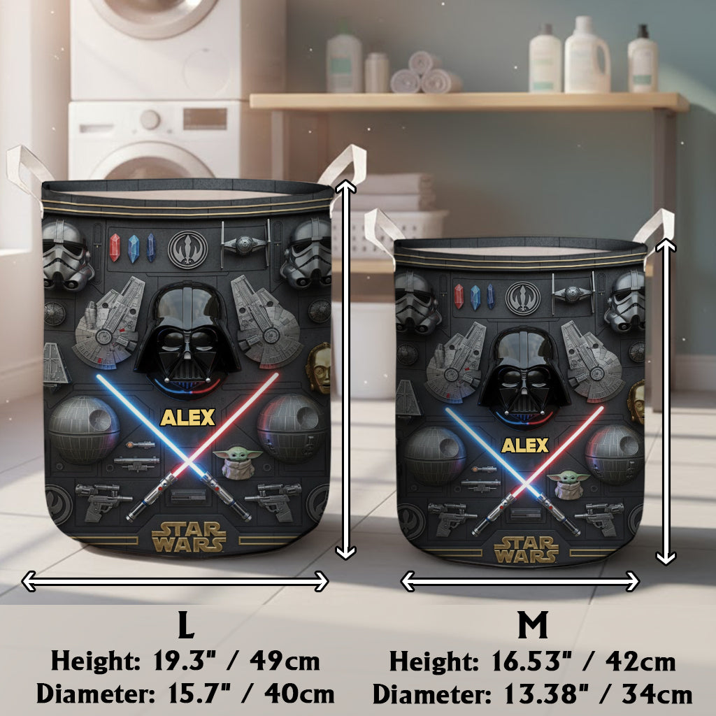 Personalized Star Wars Storage Basket Custom Name Durable Polyester Gift for Kids Laundry Basket GradoCreations