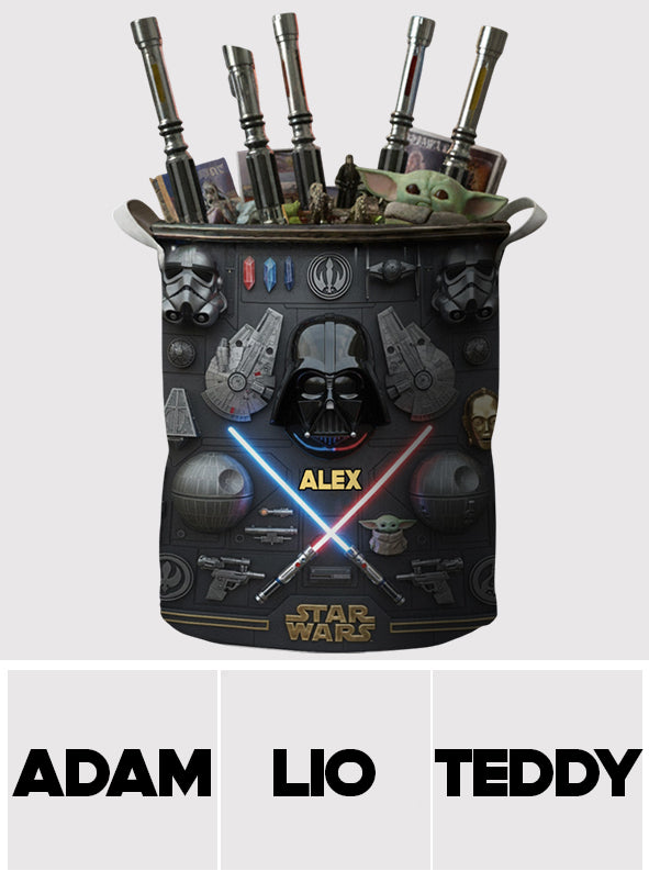 Personalized Star Wars Storage Basket Custom Name Durable Polyester Gift for Kids Laundry Basket GradoCreations