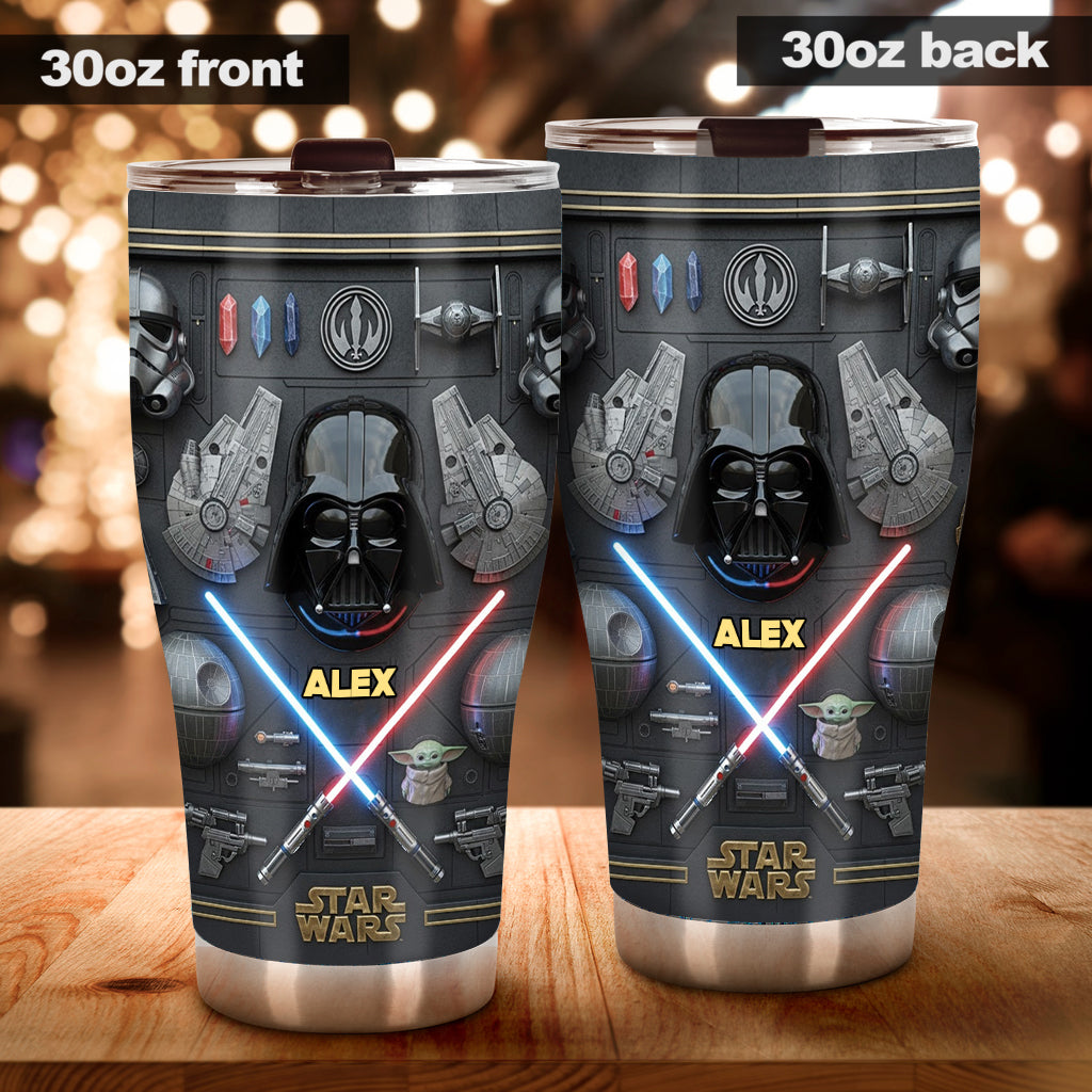Personalized Star Wars Tumbler Custom Name Gift for Fans Tumbler GradoCreations