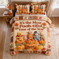 Personalized Quilted Bedding Set Fall Design for Family Gift Quilted Bedding Set GradoCreations
