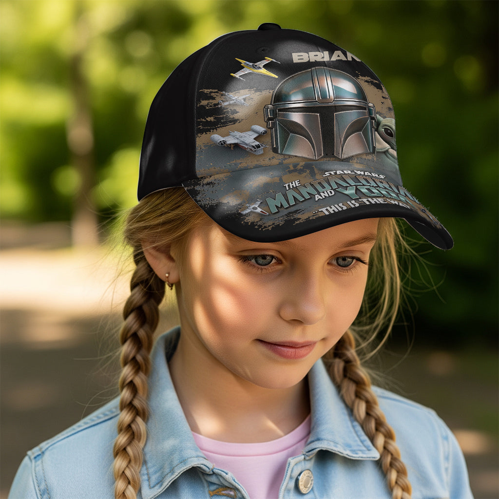 Personalized Star Wars Cap with Mandalorian & Yoda Gift Idea Classic Cap GradoCreations