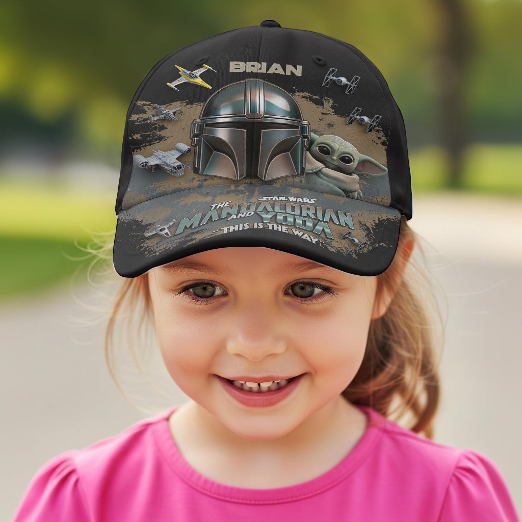 Personalized Star Wars Cap with Mandalorian & Yoda Gift Idea Classic Cap GradoCreations