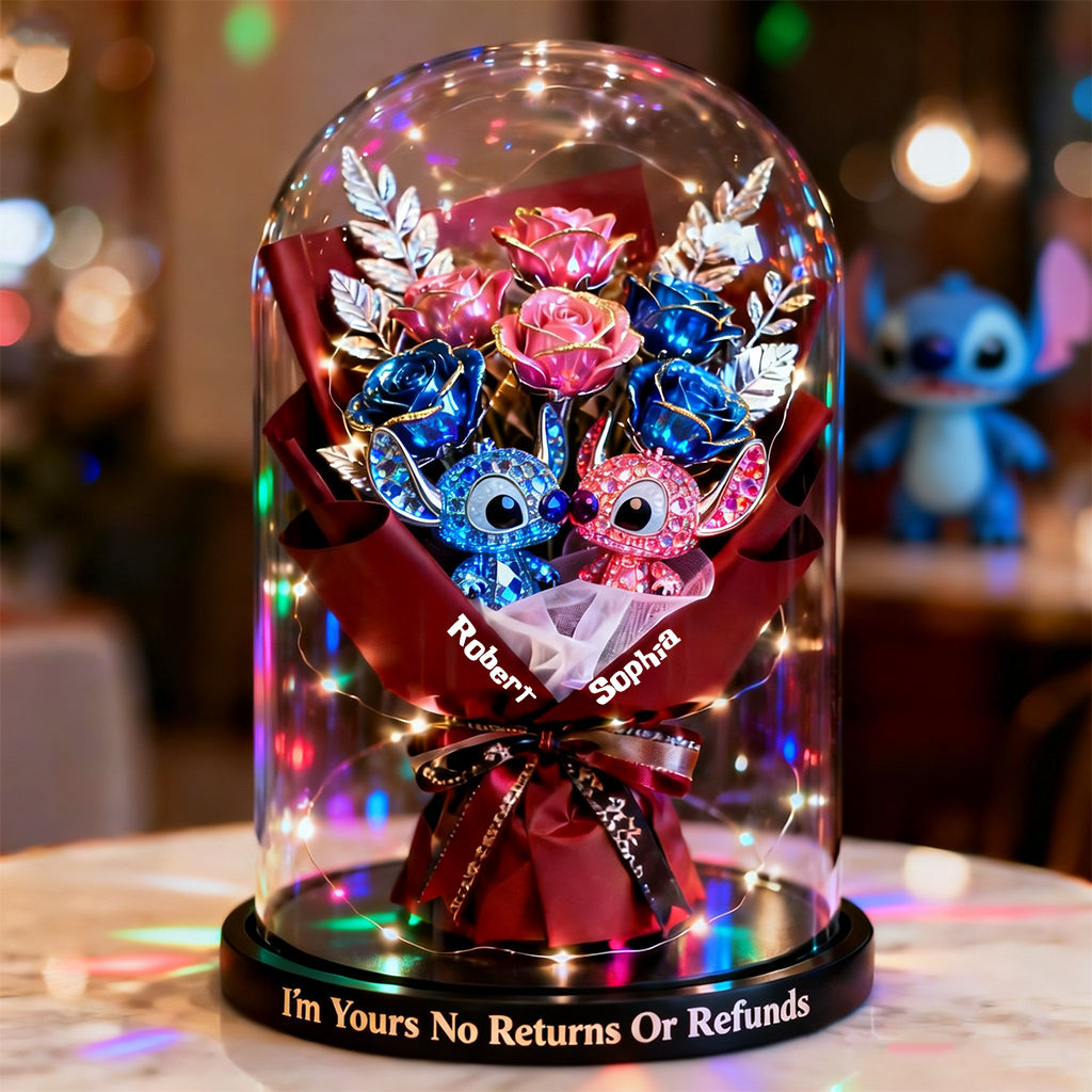 Personalized Alien Couple Rose Dome Custom Acrylic Plaque Gift Custom Shaped Acrylic Plaque GradoCreations