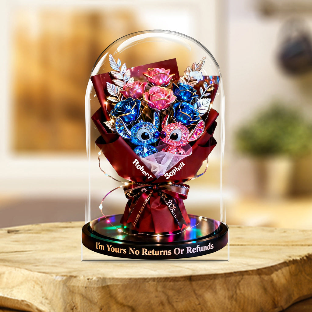 Personalized Alien Couple Rose Dome Custom Acrylic Plaque Gift Custom Shaped Acrylic Plaque GradoCreations