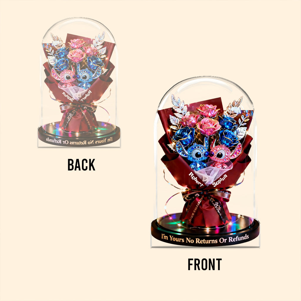 Personalized Alien Couple Rose Dome Custom Acrylic Plaque Gift Custom Shaped Acrylic Plaque GradoCreations