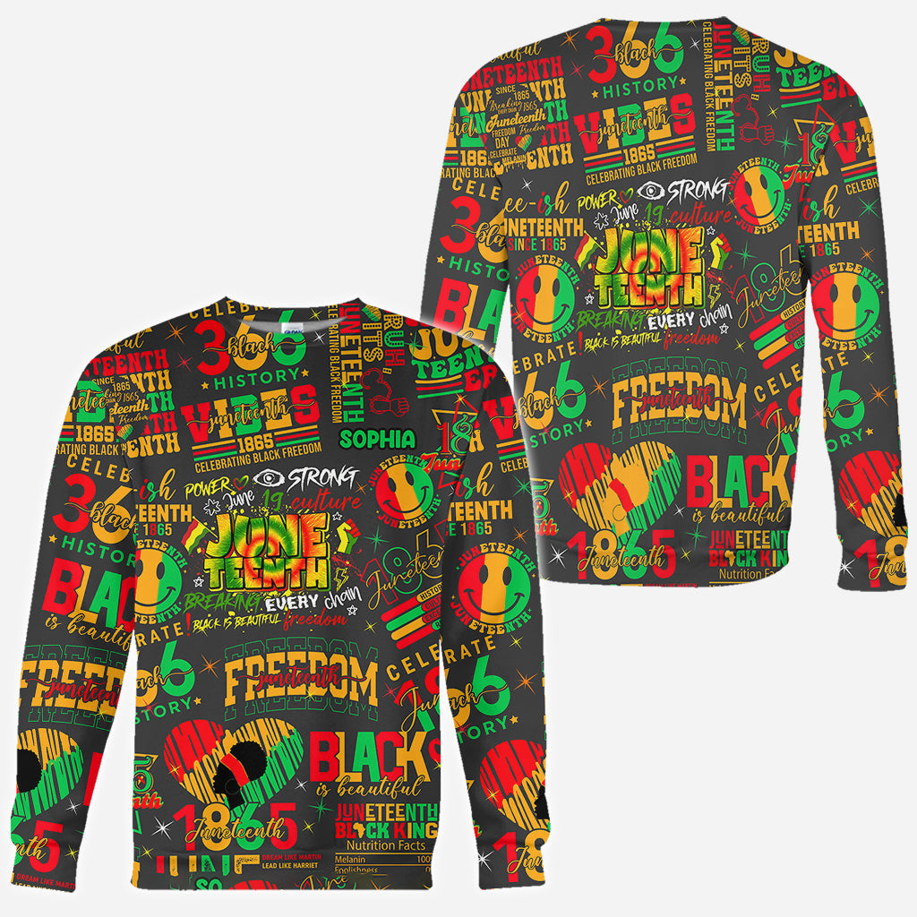 Personalized Juneteenth All-Over Shirt Custom Design for Dad All Over Shirt GradoCreations