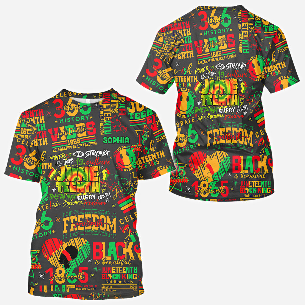 Personalized Juneteenth All-Over Shirt Custom Design for Dad All Over Shirt GradoCreations